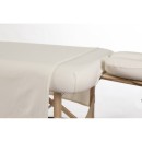 3 piece Ivory cotton sheet set Allez Housses Massage Linen