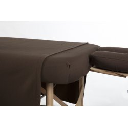 3 pieces Chocolate cotton knit sheet set Allez Housses Massage Linen