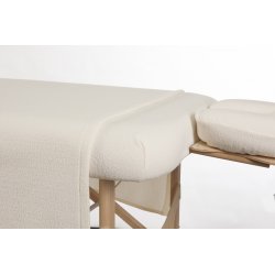 3 Pieces White Curly Fleece Sheet Set Allez Housses Massage Linen