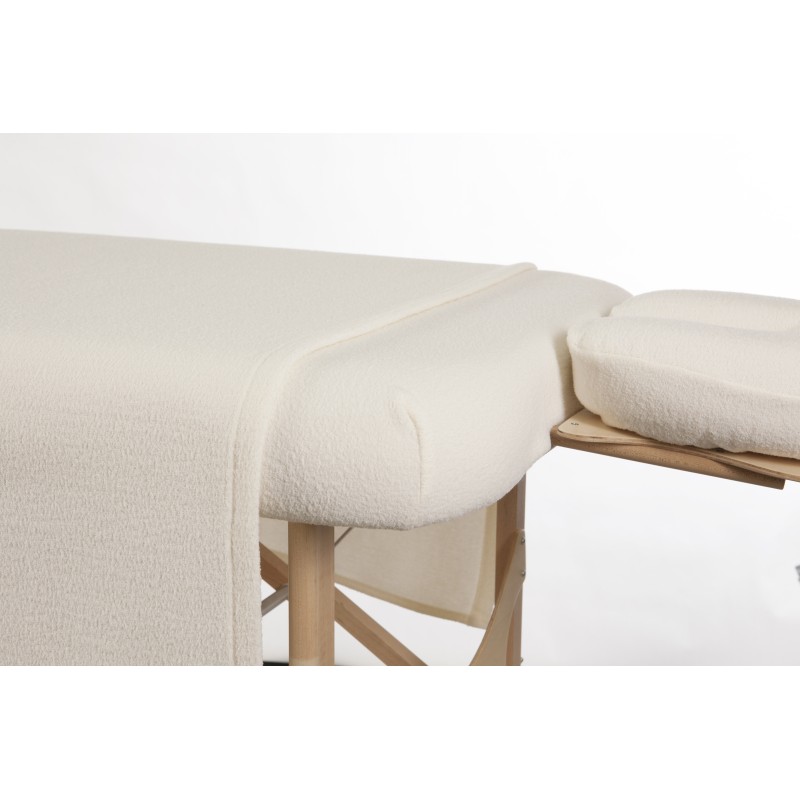 Ensemble 3 morceaux Polar Bouclé Ivoire Allez Housses Literie de massage