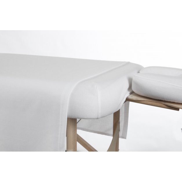 Ensemble de drap 3 morceaux 50/50 Polyester Coton Ivoire Allez Housses Literie de massage