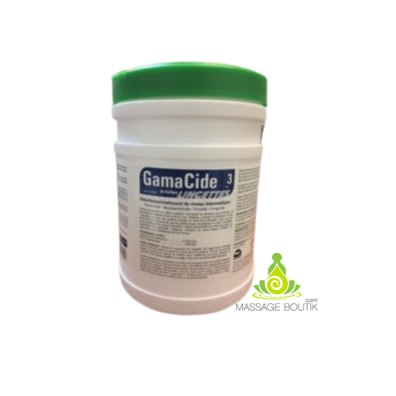 Gamacide3 - Lingettes désinfectantes/nettoyantes multisurface & Contenant  Magasiner tout - Produits Massage Boutik