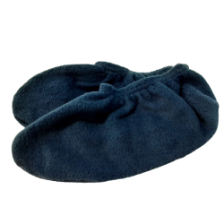 Fleece slipper with ankle elastic