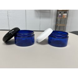 4 oz (120ml) blue plastic empty jar