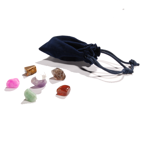 Coffret Cadeau de 7 Bouteilles de Souhaits avec Pierres 7 Chakras