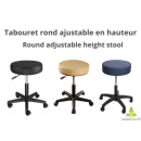 Tabouret rond ajustable en hauteur  Équipements de massage