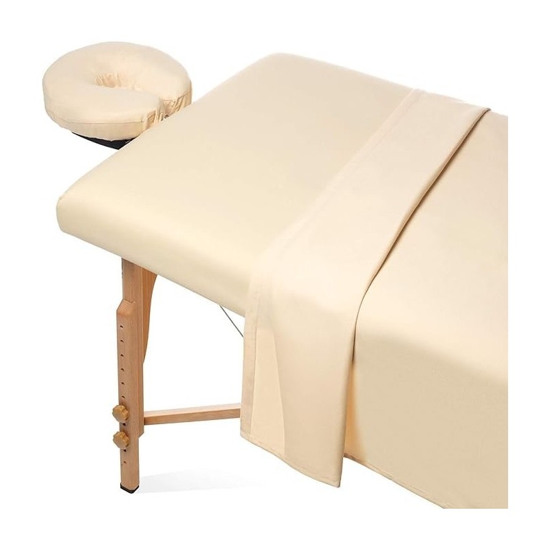 Soft Microfiber Massage Table Sheets 3 Piece Set - Beige  Shop by category - Massage Boutik Products