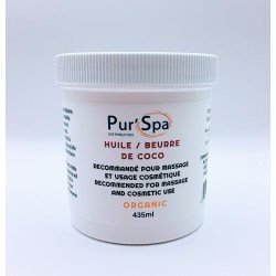 Unscented coconut butter - Organic Pur'Spa Massage products