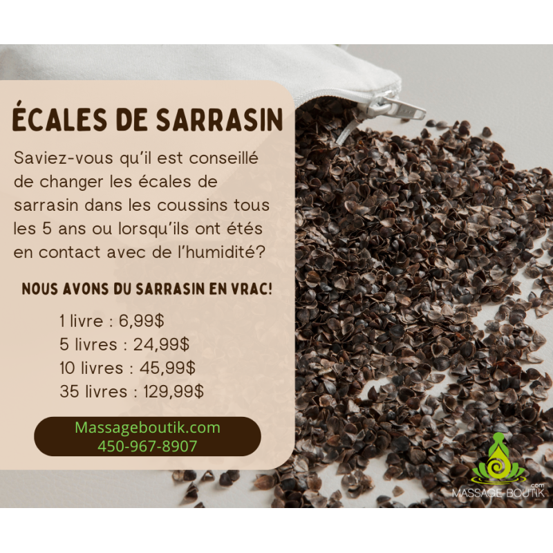 Écales de Sarrasin en Vrac  Magasiner tout - Produits Massage Boutik