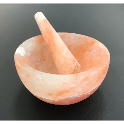 Pink Himalayan salt mortar & pestle  - 1