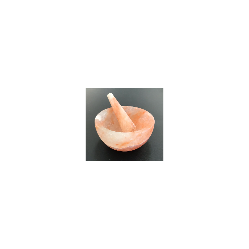 Pink Himalayan salt mortar & pestle  - 1