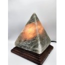 Gray pyramid Himalayan salt lamp  - 2