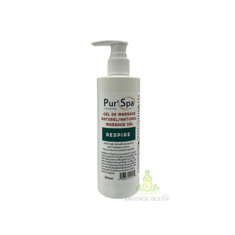 Gel de Massage Naturel "Respire" Pur'Spa Magasiner tout - Produits Massage Boutik