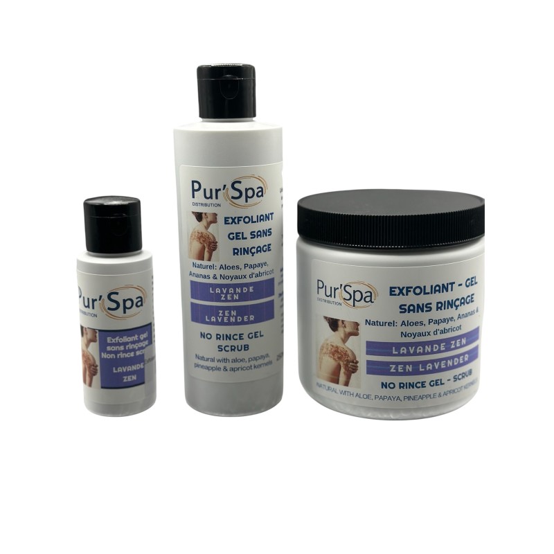 Exfoliant Gel Sans Rinçage - Lavande Zen Pur'Spa Accueil