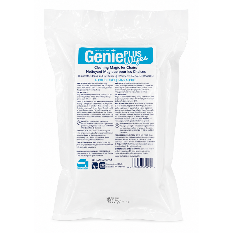 RECHARGE 160 Lingettes nettoyantes & revitalisantes pour table de massage - Genie Plus  Magasiner tout - Produits Massage Boutik